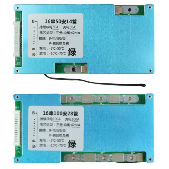 16S 50A LiFEPO4 BALANSLI BMS 